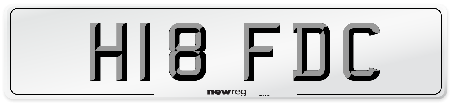 H18 FDC Number Plate from New Reg